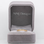 14K yellow gold diamond open stacking band ring