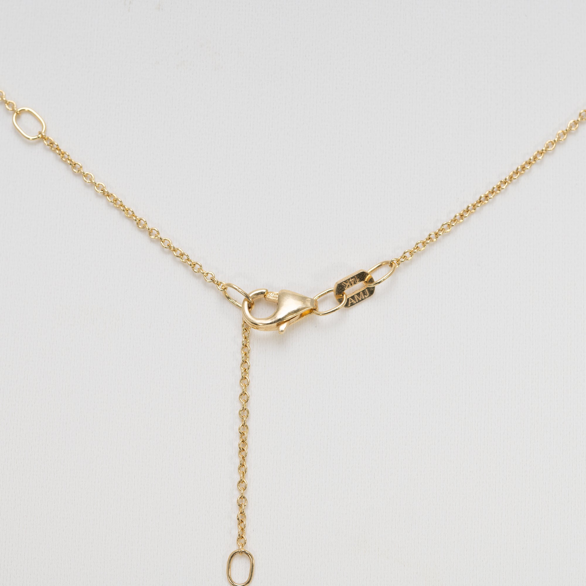14K Yellow Gold Amethyst Necklace
