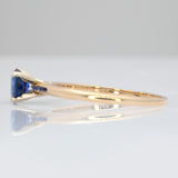 Natural Ceylon Sapphire Solitaire Ring: Solid 14K Gold, 5mm Round  Fine Jewelry