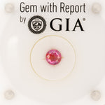 GIA certified natural pink sapphire round loose gemstone