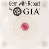 GIA certified natural pink sapphire round loose gemstone