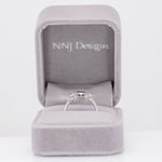 14K white gold purple spinel ring with purple sapphire accents