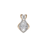 IGI Certified 3.3Ct Lab Diamond Pendant Necklace with Earth Mined Diamond Accents in Solid 14K Gold - 13x8mm Fine Jewelry