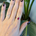 14K yellow gold burma ruby ring