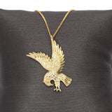 Estate 14K Yellow Gold Golden Eagle Pendant