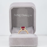 14K yellow gold Madagascar ruby estate ring