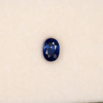 1.30 carat natural blue sapphire, oval 7x5mm loose gemstone