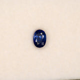 1.30 carat natural blue sapphire, oval 7x5mm loose gemstone