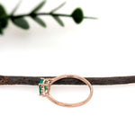 Reena 14K Rose Gold 0.56cts Ethiopian Emerald  Diamond Ring | Emerald Cut 6x4mm