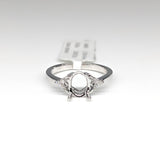Engagement Ring Semi Mount w Diamond Triads Accents
