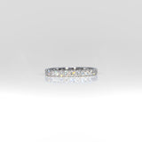 14K white gold lab grown diamond eternity band