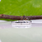 14K white gold diamond band