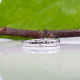14K white gold diamond band