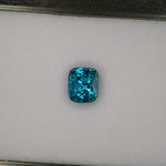 natural cambodian blue zircon cushion loose gemstone