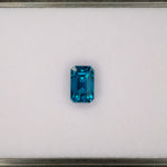 natural cambodian blue zircon emerald cut loose gemstone