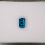 natural cambodian blue zircon emerald cut loose gemstone