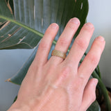 solid 14K yellow gold flex estate band