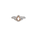 proposal day 14k gold semi mount diamond ring