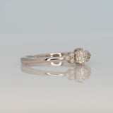 Earth Mined Diamond Ring with Diamond Accents in Solid 14K Gold – Minimalist Round 4mm Fine Jewelry Ring