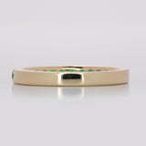 Zambian Emerald Band in Solid 14K Gold – Minimalist Green Emerald Fine Jewelry Stackable Ring