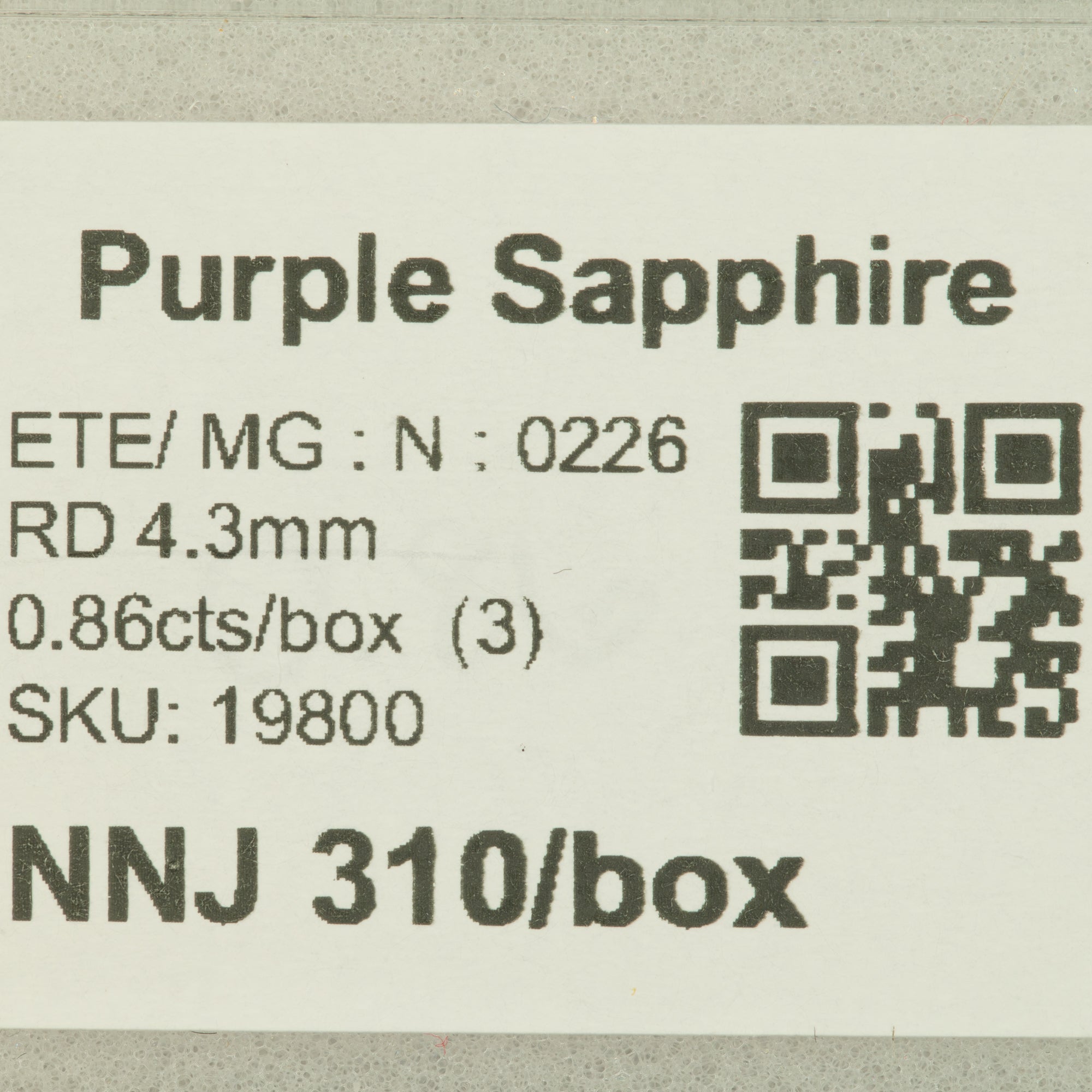 0.33 carat natural purple sapphire round 4.3mm loose gemstone – view 4