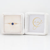 Natural Ceylon Sapphire Solitaire Ring: Solid 14K Gold, 5mm Round  Fine Jewelry