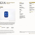 GIA certified natural ceylon sapphire emerald cut loose gemstone