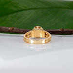 18K yellow gold diamond semi-mount ring setting