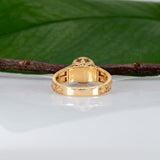 18K yellow gold diamond semi-mount ring setting