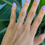 14K white gold diamond band