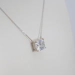 14K white gold lab grown diamond necklace