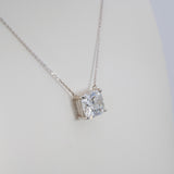 14K white gold lab grown diamond necklace