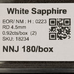 0.40 carat natural Ceylon white sapphire round 4.5mm loose gemstone – view 3