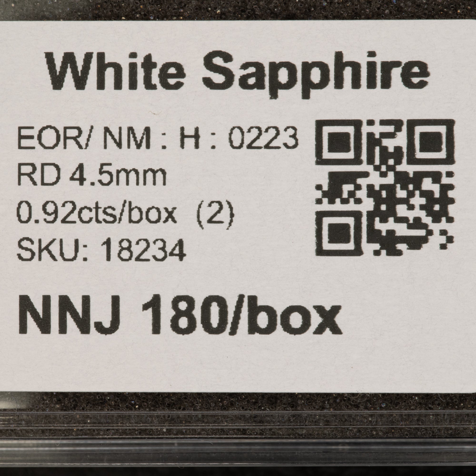 0.40 carat natural Ceylon white sapphire round 4.5mm loose gemstone – view 3