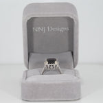 14K white gold bi-color tourmaline ring