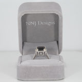 14K white gold bi-color tourmaline ring