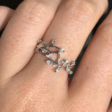 Nebula Collection | Diamond Accented Trilliant Cut Ring Setting | 4mm 5mm 6mm 7mm 10mm