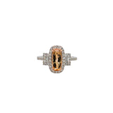 Moana 14K White Gold 1.47ct Imperial Topaz Diamond Ring |Oval 10x8mm