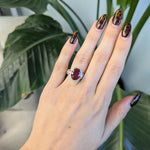 14K White Gold Tibetan Sunstone Ring