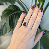 14K White Gold Tibetan Sunstone Ring