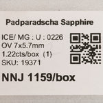 1.22 carat natural padparadscha sapphire oval 7x5.7mm loose gemstone – view 2