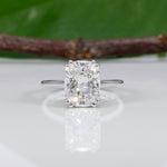 14K white gold lab grown diamond ring