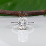 14K white gold lab grown diamond ring