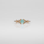 14K yellow gold paraiba tourmaline ring