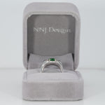 14K white gold tsavorite garnet ring
