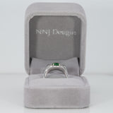 14K white gold tsavorite garnet ring