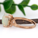 Aastha 14K Rose Gold Ethiopian Opal Diamond Ring | Oval 10x8mm