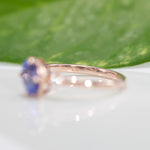 14K rose gold tanzanite ring