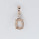 lia 14k gold semi mount diamond pendant 