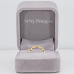 14K yellow gold diamond band